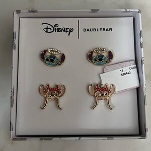 Disney BaubleBar Angel Stitch/Devil Angel Halloween Costume 2 Set Earrings